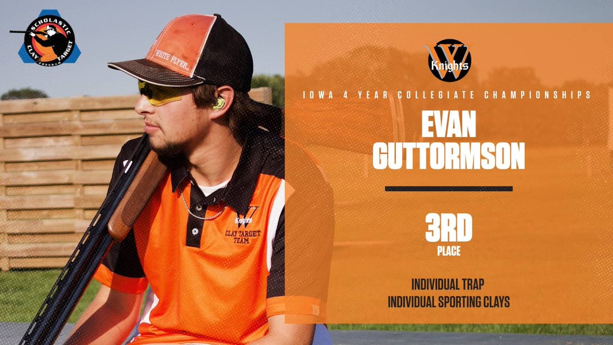 Day One Individual Awards: The Knights would like to congratulate freshman Chris Gardner and sophomore Evan Guttormson on their individual placings in Trap and Sporting Clays! Let's go team! #goknights