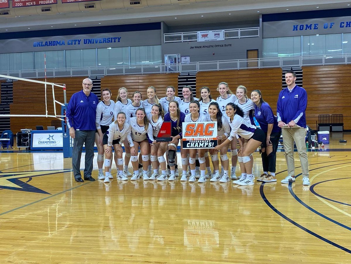 CoachJPMartin's tweet photo. Congratulations to Southwestern Assemblies of God University for winning the SAC Volleyball Tournament this afternoon. Great job, ladies! @SAGUSportsNet @Sooner_Athletic https://t.co/xmRN1BRMdn