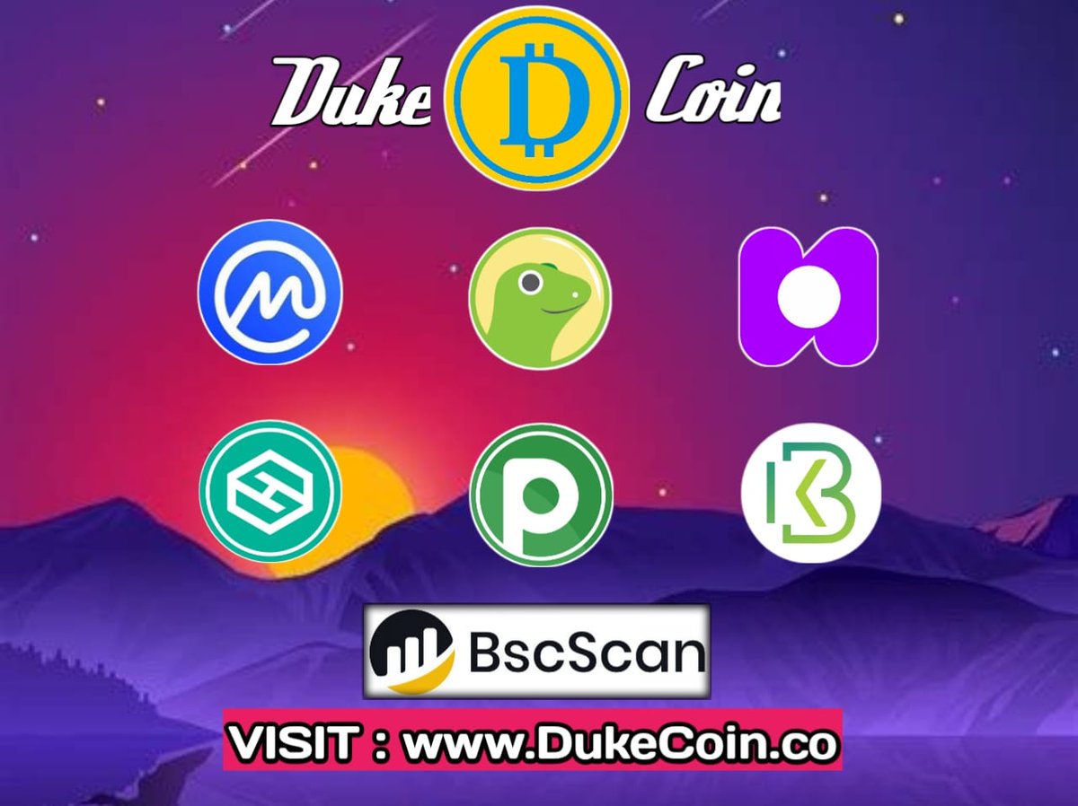 Dukecoin2's tweet photo. Our Service Partners. 
#CoinMarketCap #Coingecko #Nomics #Coinranking #Coinmomo 
#BinanceSmartChain #Pancakeswap #Hotbit #Koinbazar 
#P2PB2B #Trustwallet #Metamask
#Dukecoin #DKC https://t.co/Ctdow5slV4