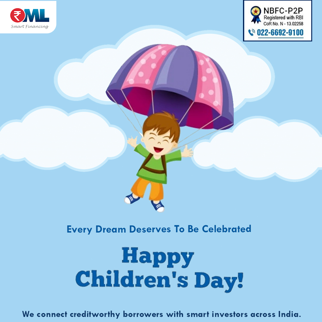 OMLP2P's tweet photo. This Children’s Day, give wings to their dreams. #HappyChildrensDay

#OMLp2p #बालदिवस #p2plending #Investments #Investors #Investing #investnow #BeABanker #Finance #Festival #India https://t.co/zYPBk7ysSj