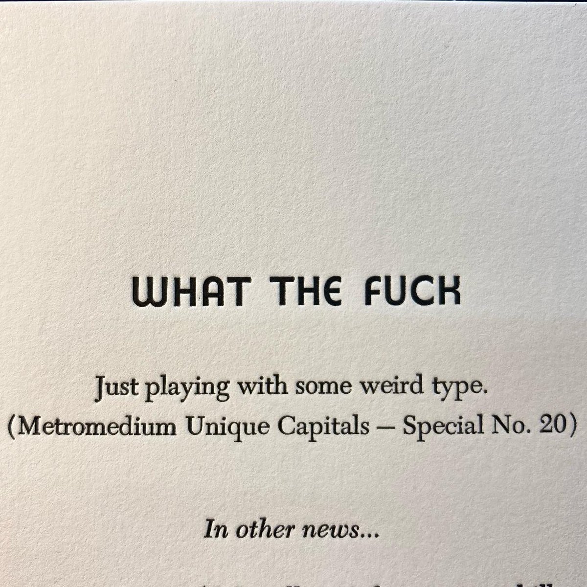 TLinotypist's tweet photo. Just a quick update from a hot metal typecasting, social media-free zone! (I.é., uploading this post but signing right back out) Serotonin receptor reprogramming is hard work! #letterpress #linotype #infrastructure #serotonin #thebiglie #cats #dwiggins #whatthefuck https://t.co/sz5FVsb1oS