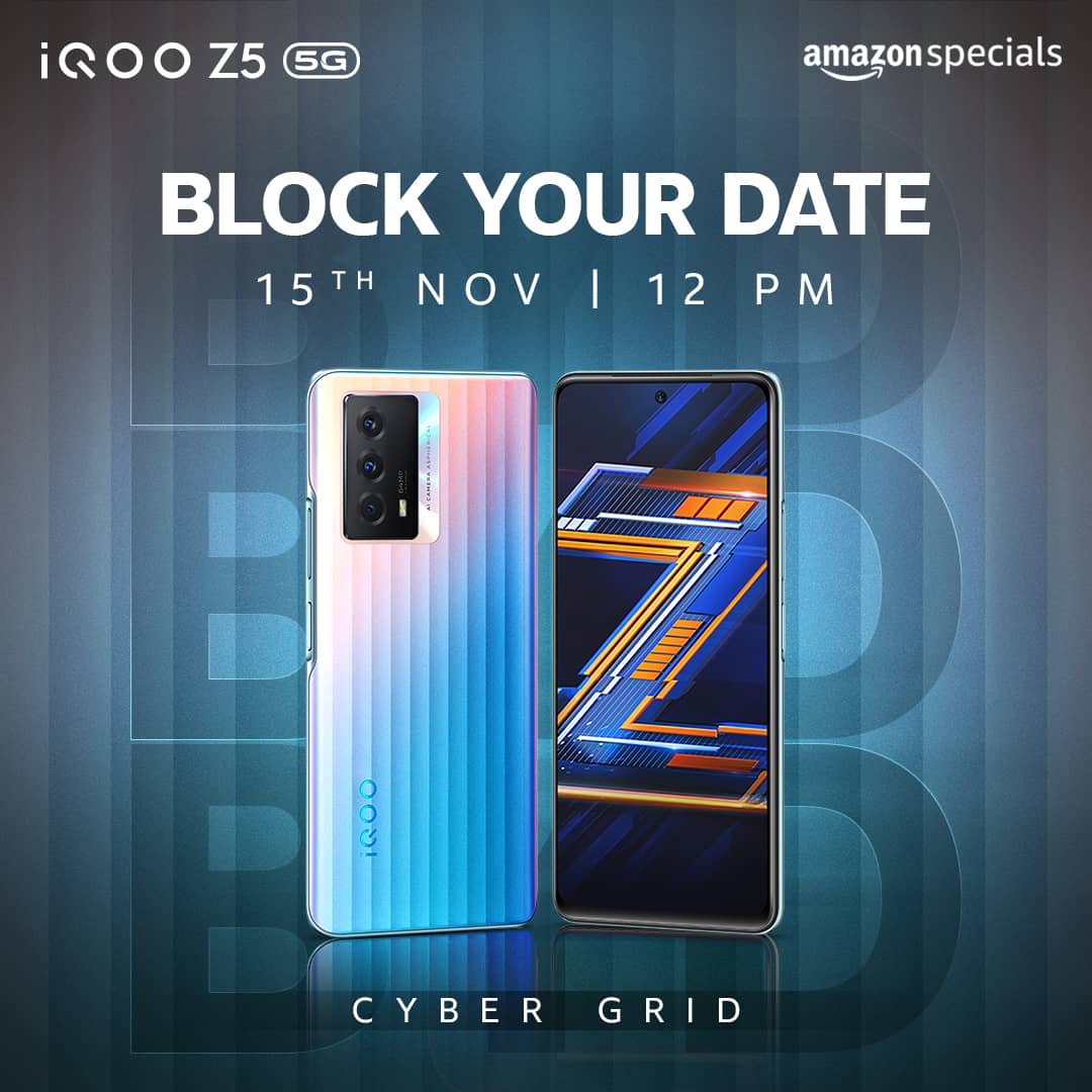 ERDeepGillz's tweet image. iQOO Z5 Cyber Grid Color  Variant Launching on 15th November in India. 

#iQOOZ5 #CyberGrid #iQOO @IqooInd