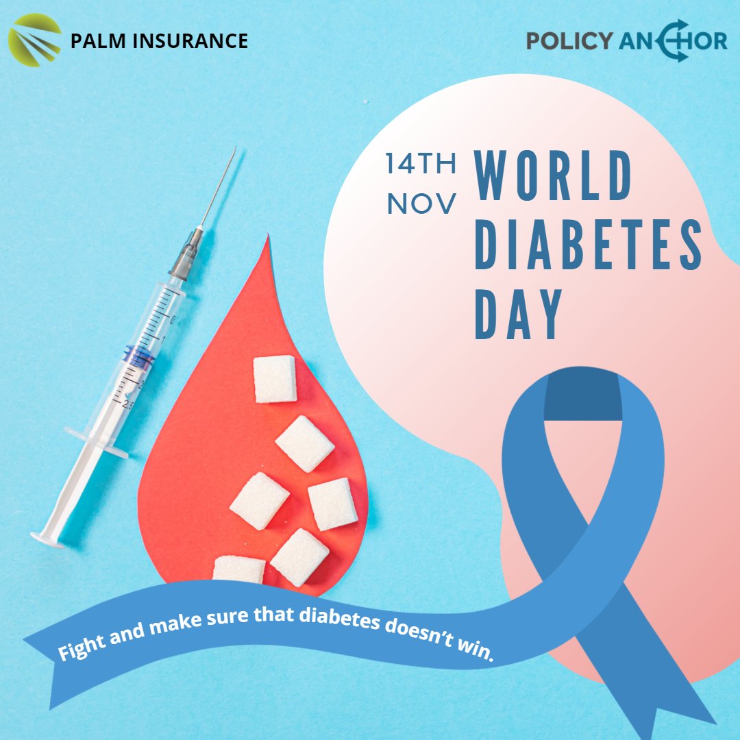 AnchorPolicy's tweet photo. Don’t let diabetes ruin our lives and our happiness. Let us learn more about it to stay protected from it. Wishing everyone a very Happy World Diabetes Day.
.
.
.
.
#policyanchor #diabetes #diabetesawareness #WorldDiabetesDay2021 #WorldDiabetesDay #fightagainstdiabetes https://t.co/nHWZliU5US