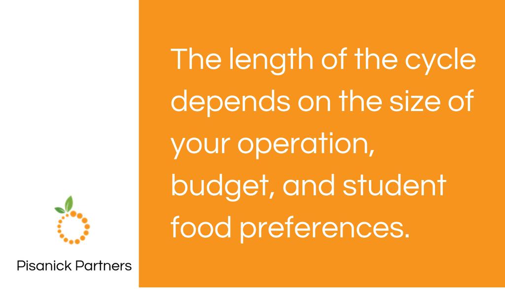 PisanickPartner's tweet photo. What is a cycle menu? Cycle menus are written for a specific time period.
Read the full article: Take a Spin with Cycle Menus
▸ https://t.co/ZlXoBjc0mv
#schoolmenus #PisanickPartners #schoolfood #schoolnutrition #menudevelopment #lunchladies #CycleMenus #Nutrition https://t.co/woDtZu3vLh