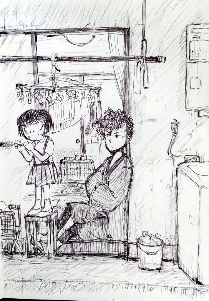 京ちゃんと花ちゃん
洗濯物を干す場所が高すぎる
花ちゃんはいつも大変そうだな
「オレ、手伝う?」
「や…。いい。」
洗濯物いろいろあるもんね。
乙女な花ちゃん🎵
#アナログイラスト #イラスト #イラスト好きさんと繋がりたい #落書き #絵描きさんと繫がりたい #ボールペン一気描き