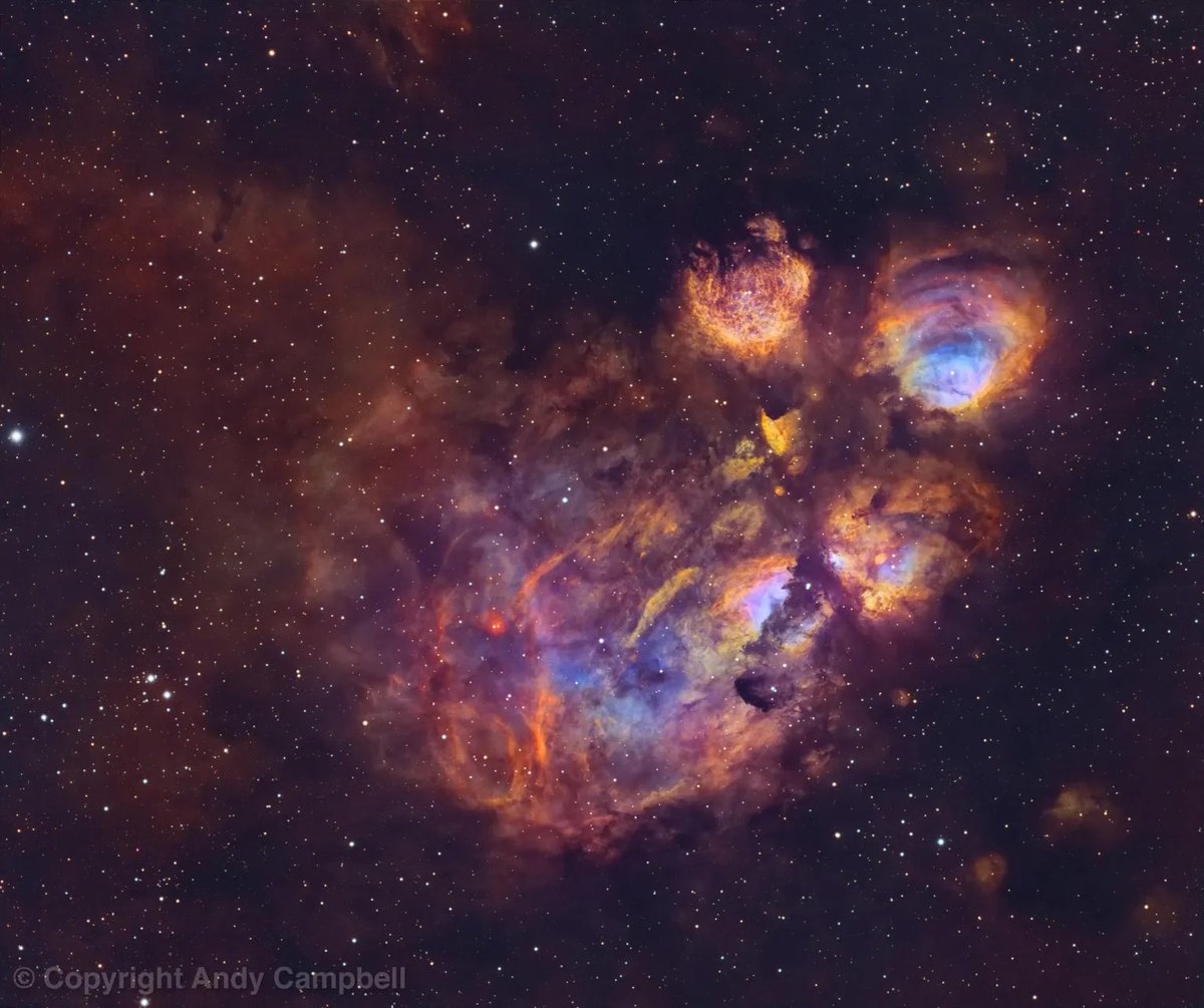 celestialOTD's tweet image. todays celestial body is the cat’s paw nebula! it is an emission nebula and star-forming region located in the constellation scorpius. the cat’s paw nebula was discovered by astronomer john herschel in 1837, who observed it from the cape of good hope in south africa!