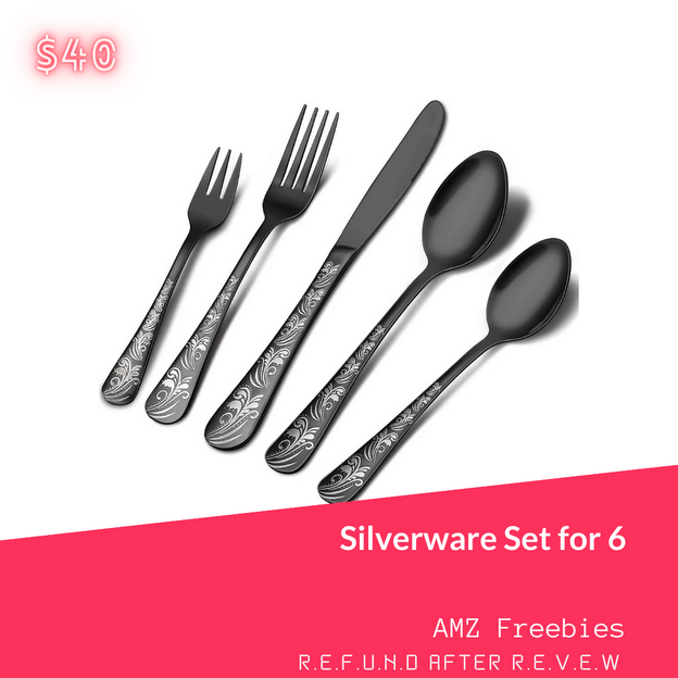 CapraUS510's tweet photo. Black Silverware Set, 30-Piece Cutlery Set Service for 6, Mirror Polished Kitchen Utensils, $40. https://t.co/hNJmrjm9n7