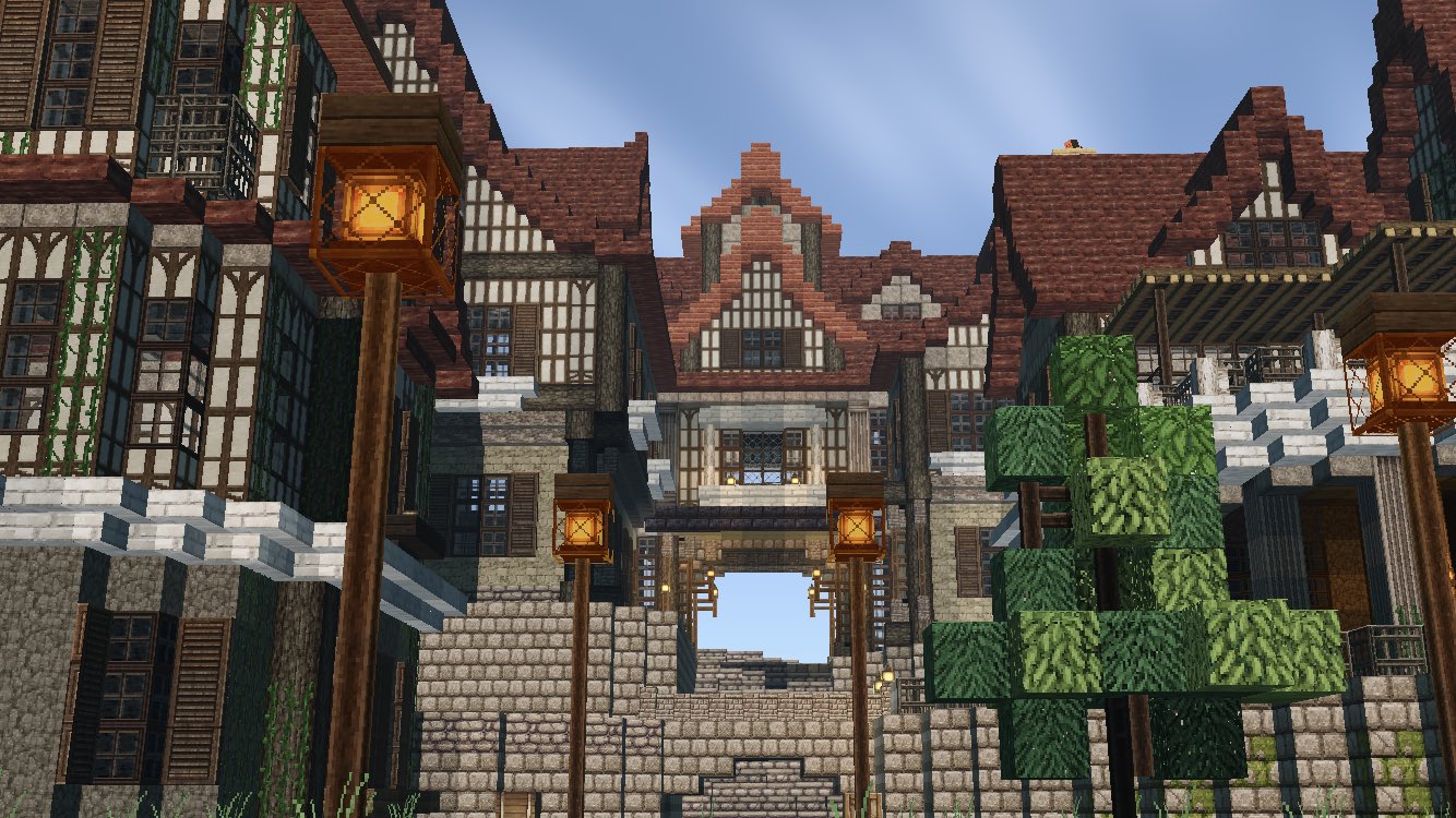 تويتر Land Grass 笹河市 على تويتر 進んでます Minecraft Minecraft建築コミュ 洋風建築 T Co W1jnnohp6n