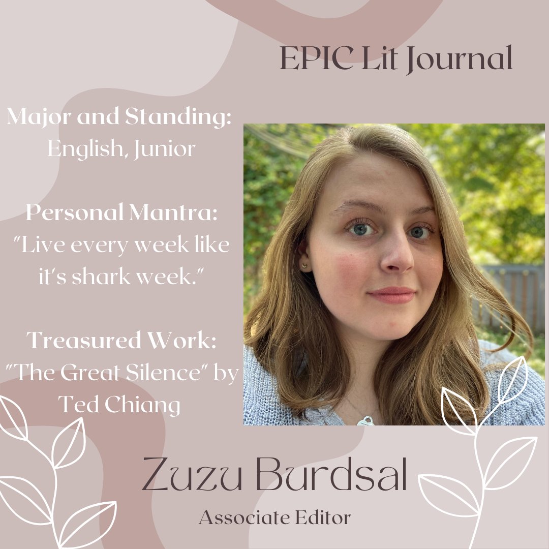 Continuing our countdown to submissions opening, meet our Vice President and Associate Editor Zuzu Burdsal!