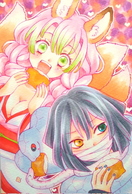 #引用RTで絵をあげて5人指名してバトンでお気に入りの絵を載せる 
崎さんから💕崎さんの雄みのあるおばない大好きなんですかっこよ～!あとみつりパイがほんと大好きです(何十回と言ってる)
せっかくなので初おばみつ絵と初漫画を入れてみました。懐かしい!あとの2枚は落書きなんだけどお気に入り💗 https://t.co/A3do32p3nL 