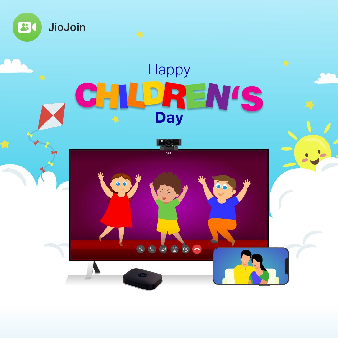 Celebrating kids and their innocence with JioJoin. 

#childrensday #happychildrensday #jiofibervoice #jiojoin