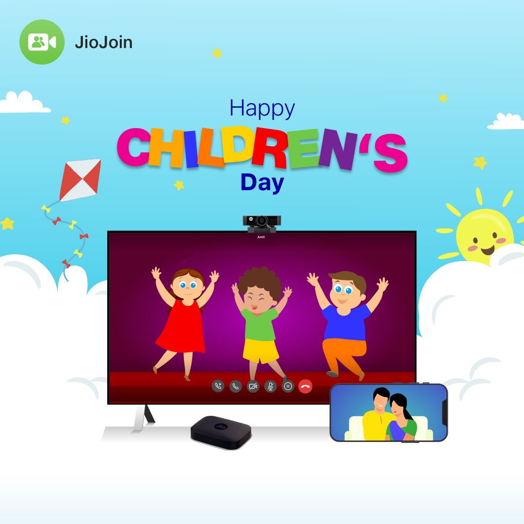 Celebrating kids and their innocence with JioJoin. #childrensday #happychildrensday #jiofibervoice #jiojoin