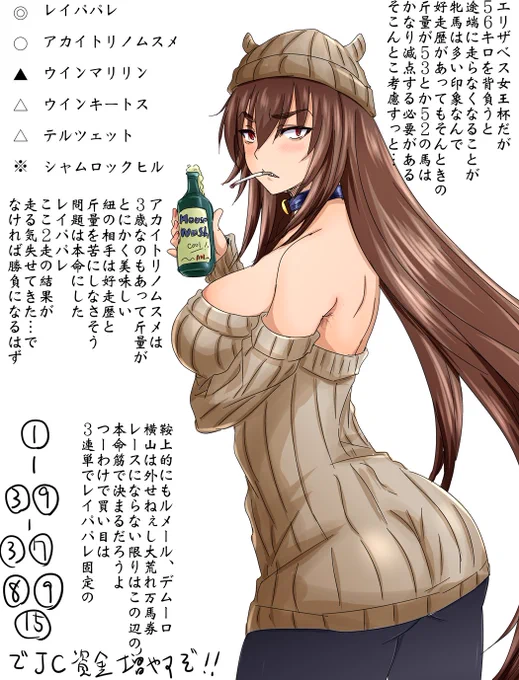 杏姫のエリザベス女王杯はこんな感じ
こことマイルチャンピオンシップできっちりJC用資金増やします(予定) 