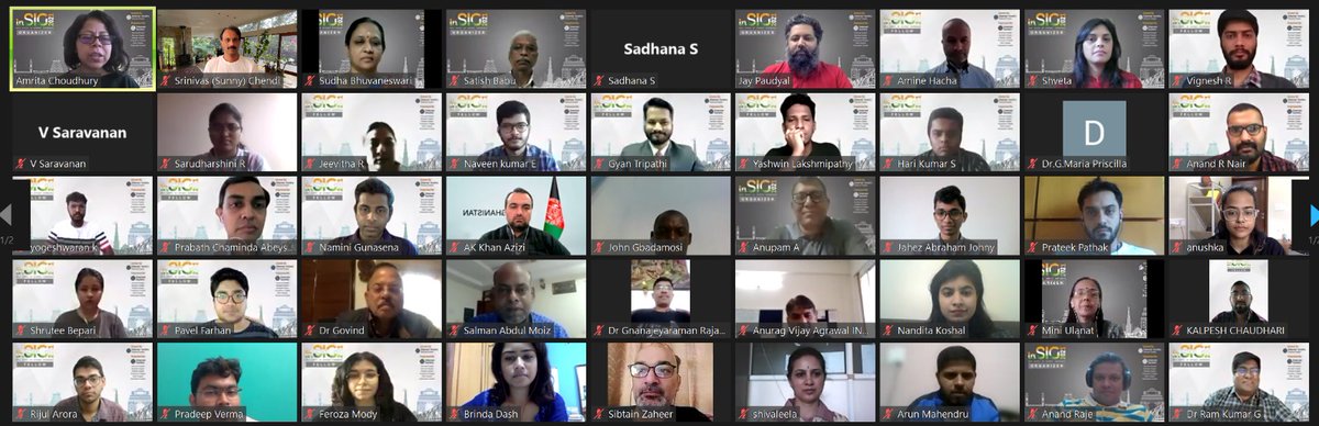 gnanajeyaraman's tweet photo. Meet and greet group @IndiaSIG #inSIG2021 @isocchennai @ISOC_Community @ISOC_Live @ISOCapac @isoctrv @isochyderabad @isockolkata @isoc_bangalore https://t.co/5x0USAVASM