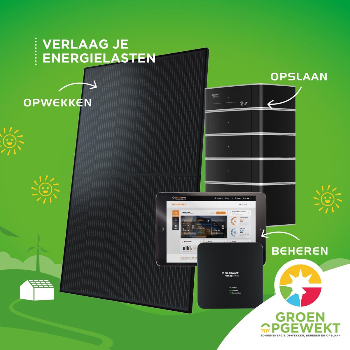 Cas: “Leukste project: de aanbesteding die wij deze zomer hebben gewonnen in de Gem. Haaksbergen. We hebben hier nu ca. 50 installaties gedaan en er komen er nog meer bij. Het hele dorp ligt straks vol met onze #zonnepanelen!" 

Meer: groenopgewekt.nl/actie/