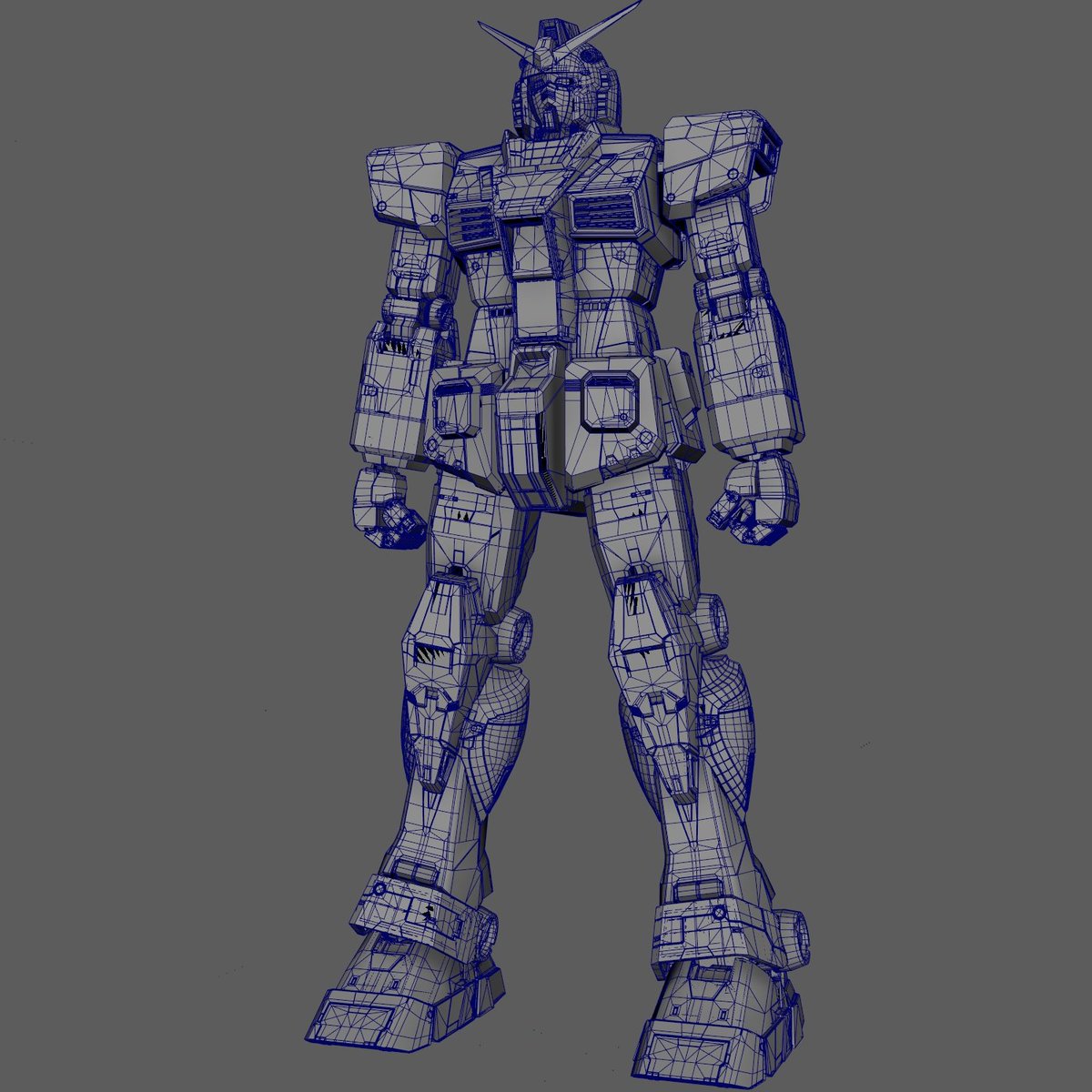 Taiki Matsuoka 背面以外のローモデルでけた ガンダム Gundam Modeling 3dcg Wip
