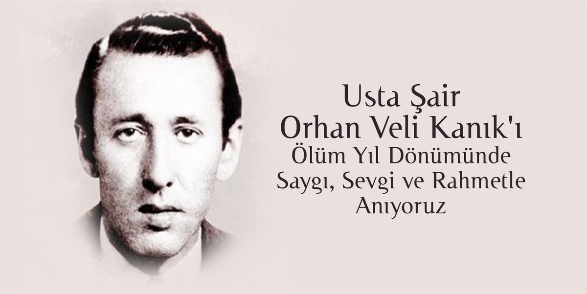 Fabaylife's tweet photo. 📌Usta şair Orhan Veli Kanık'ı ölüm yıl dönümünde saygı, sevgi ve rahmetle anıyoruz...
#FabayLife #şair #orhanvelikanık https://t.co/tOhdzvmHeP