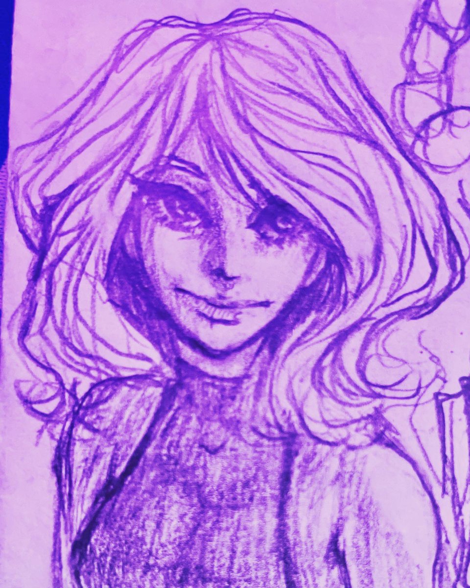 mami_marune's tweet photo. Sketch breaks while big-braining. 💜 #art https://t.co/jY2fNVRMms