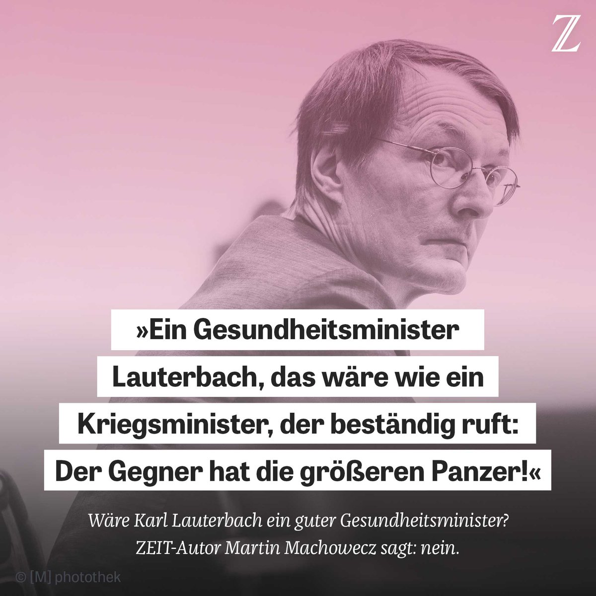 zeitonline's tweet photo. Den einen gilt Karl Lauterbach als Corona-Quälgeist, den anderen als Stimme der Vernunft. @pdausend und @mmachowecz streiten, ob er in der kommenden Regierung für Höheres geeignet ist: https://t.co/xMklKKCMPA #Abo Was meinen Sie? https://t.co/p6C2C4SgD5