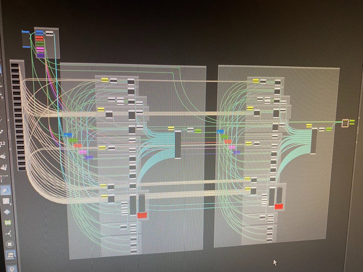aeioweyou's tweet photo. Friday me: Oh you know, just wiring some Houdini VOP nodes.
Saturday me: Fool, hold my beer!
#houdini #vopsnodes #nodespaghetti #fendrafx #whatcangowrong #houdinischool #classpreparation https://t.co/rL4S3mfisZ
