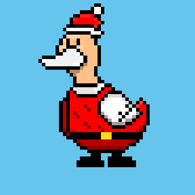 pixel_ducks's tweet photo. Pixel Duck #3 "Santa" https://t.co/jsSytRECj9