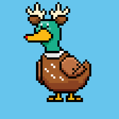 pixel_ducks's tweet photo. Pixel Duck #4 "Reindeer" https://t.co/dzE5Pf5weL
