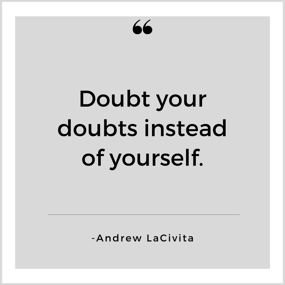 arlacivita's tweet photo. Doubt your doubts instead of yourself.

#motivation #motivations #motivational #motivationalquotes #motivationquote #inspiration #success #careercoach #todayslinetoliveby #milewalkacademy https://t.co/HcT8E5Vnu3