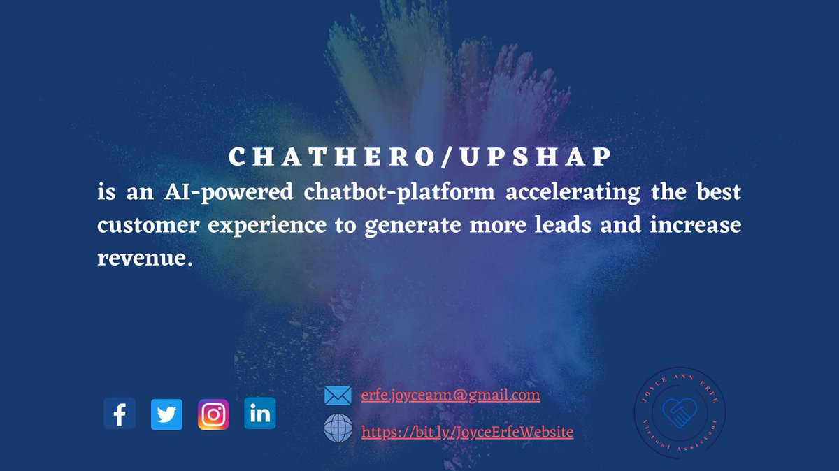 erfe_joyce's tweet image. Chathero/Upshap is an all-in-one marketing platform that allows you to create an e-commerce store within Messenger, as well as create chatbots and automate marketing campaigns using chat, email, SMS, and more. 🤖

 #ChatBot #Chat #Bot #ChatHero #ChatbotMarketing