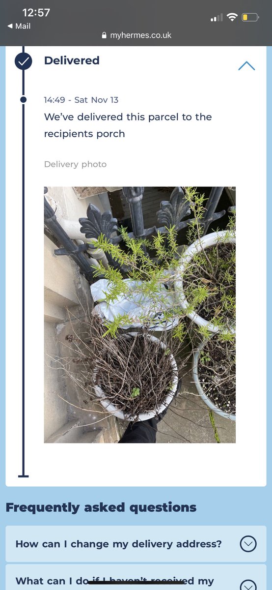 gemmagarden's tweet photo. @Hermesparcels oh and to add to this a parcel I received yesterday was left here outside?!? https://t.co/apSjmjmDtN