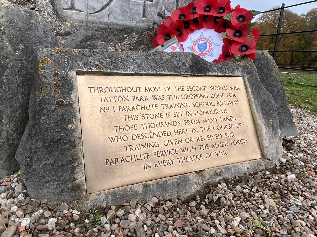KnutsfordTown's tweet image. Our final act of remembrance is at the Parachute Regiment Memorial in Tatton Park.