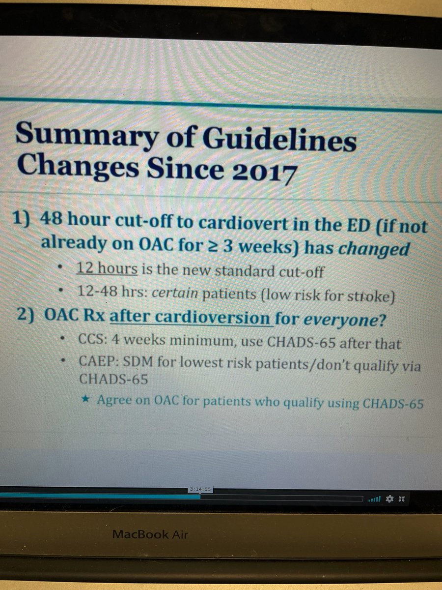 Am I the only emergency consultant who wasn’t aware of the new changes from 48 hours to 12 hours as the cut off for cardio version in AF? #EMCSum21