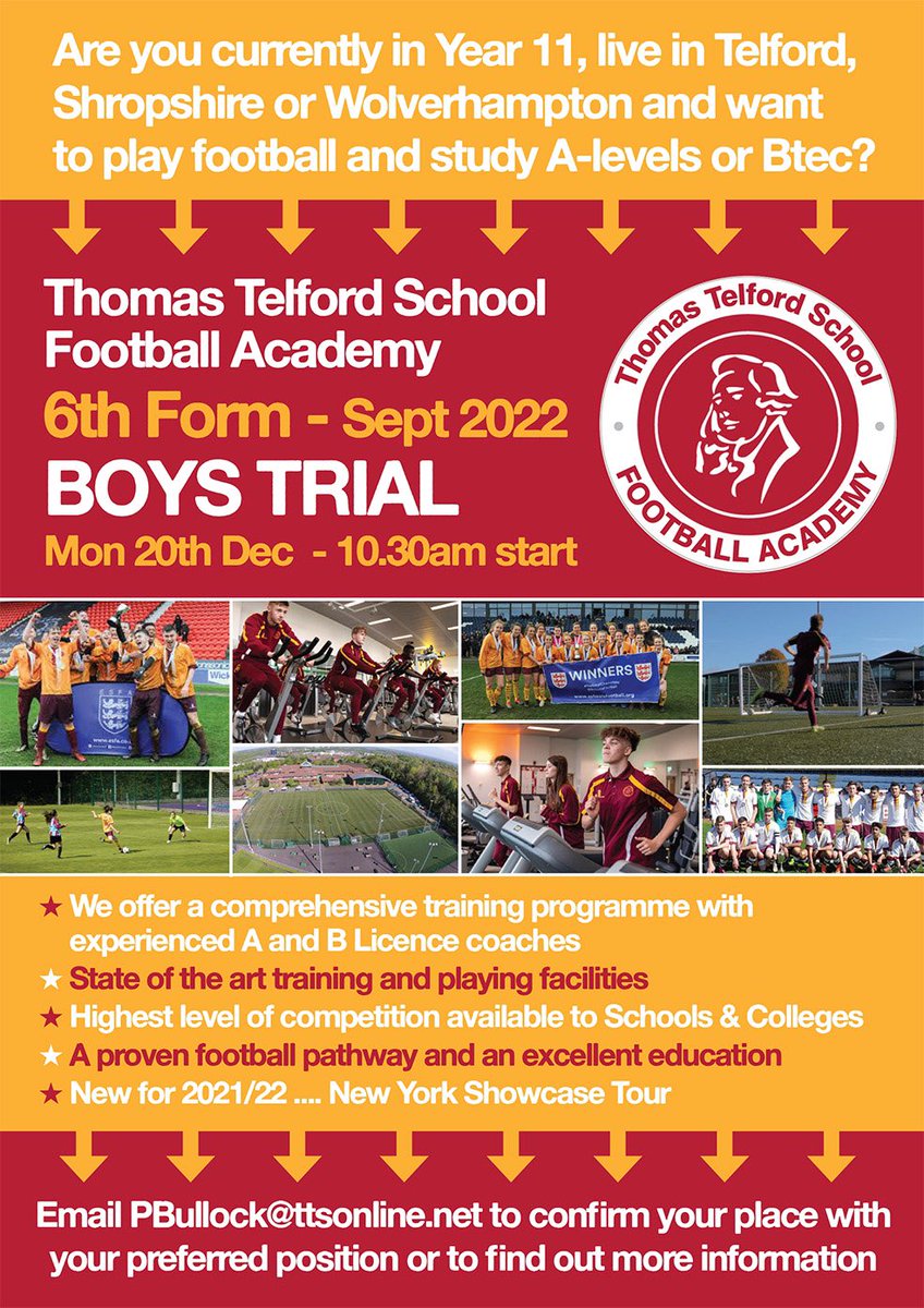 tts_sport's tweet photo. The first @tts_sport 6th form boys trial for our September 2022 intake is on Monday 20th December - 10.30 start ⚽️ Register your interest now ⚽️ https://t.co/ZBWQ6WlnsG