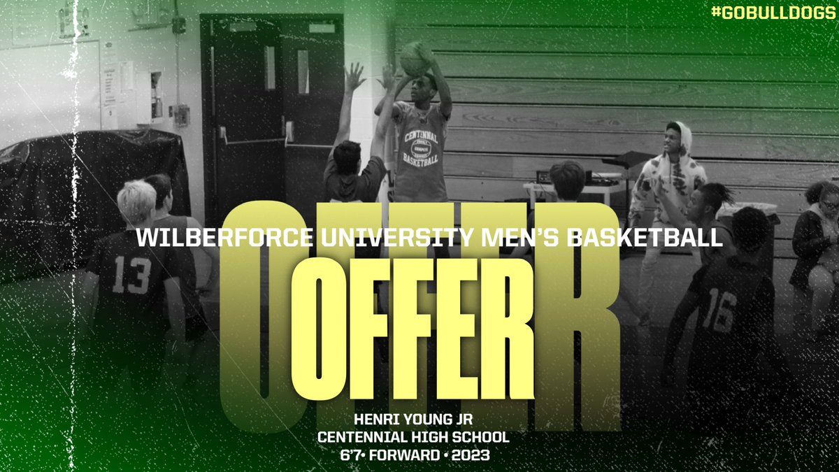 𝐂𝐨𝐧𝐠𝐫𝐚𝐭𝐮𝐥𝐚𝐭𝐢𝐨𝐧𝐬 𝐭𝐨 𝟔’𝟕 𝐅𝐨𝐫𝐰𝐚𝐫𝐝 𝐇𝐞𝐧𝐫𝐢 𝐘𝐨𝐮𝐧𝐠 𝐉𝐫 on receiving a basketball offer from Wilberforce University! The first private, HBCU in the United States. Thank you Coach Mitch!