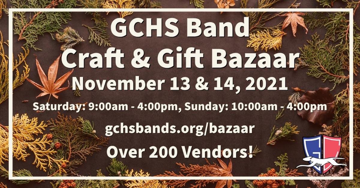 gchsbands's tweet photo. Last day today!!!  Don’t miss out!Tons of crafts, apparel, pickles, candles, scented wax, jewelry. Also don’t forget to visit our kitchen for our homemade chicken&amp;noodles, vegetable soup, apple dumplings and bread pudding. Our GCHS Marching Band thanks you for your support! https://t.co/mt1tS0F51E