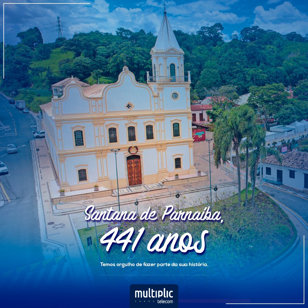 Multiplicnet's tweet photo. Santana de Parnaíba,
Temos orgulho em fazer parte da sua história.

Parabéns, pelos 441 anos!

#Parabens #Aniversario #SãoPaulo #SP #SaoPaulo #SantanadeParnaiba #Internet #Telecom #Multiplic #MultiplicTelecom https://t.co/5RpGz9P8OU