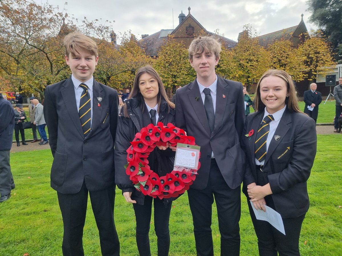 Very proud to represent <a href="/klAcademy/">Kings Lynn Academy</a> at today's Remembrance service at Tower Gardens. <a href="/EMAT_Edu/">Eastern Multi-Academy Trust</a>