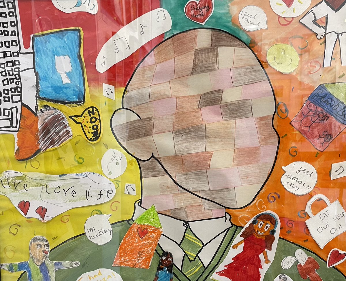 SproutArts's tweet photo. Lovely work by pupils from @GoldfinchPrmry is in our show; 40 children from years 4 &amp; 6 took part discussing the impact of lockdown in their daily lives, the good &amp; the bad, it was a brilliant reflective exercise.
#LockdownReflections continues every day 11-5pm until Sat 20th https://t.co/c34brPFhi7