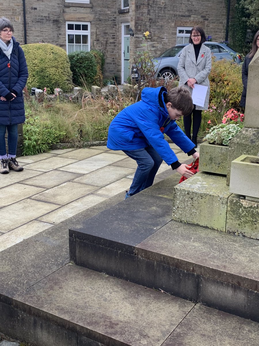 William did us the honour of laying the  poppy wreath at Kerridge War Memorial this morning