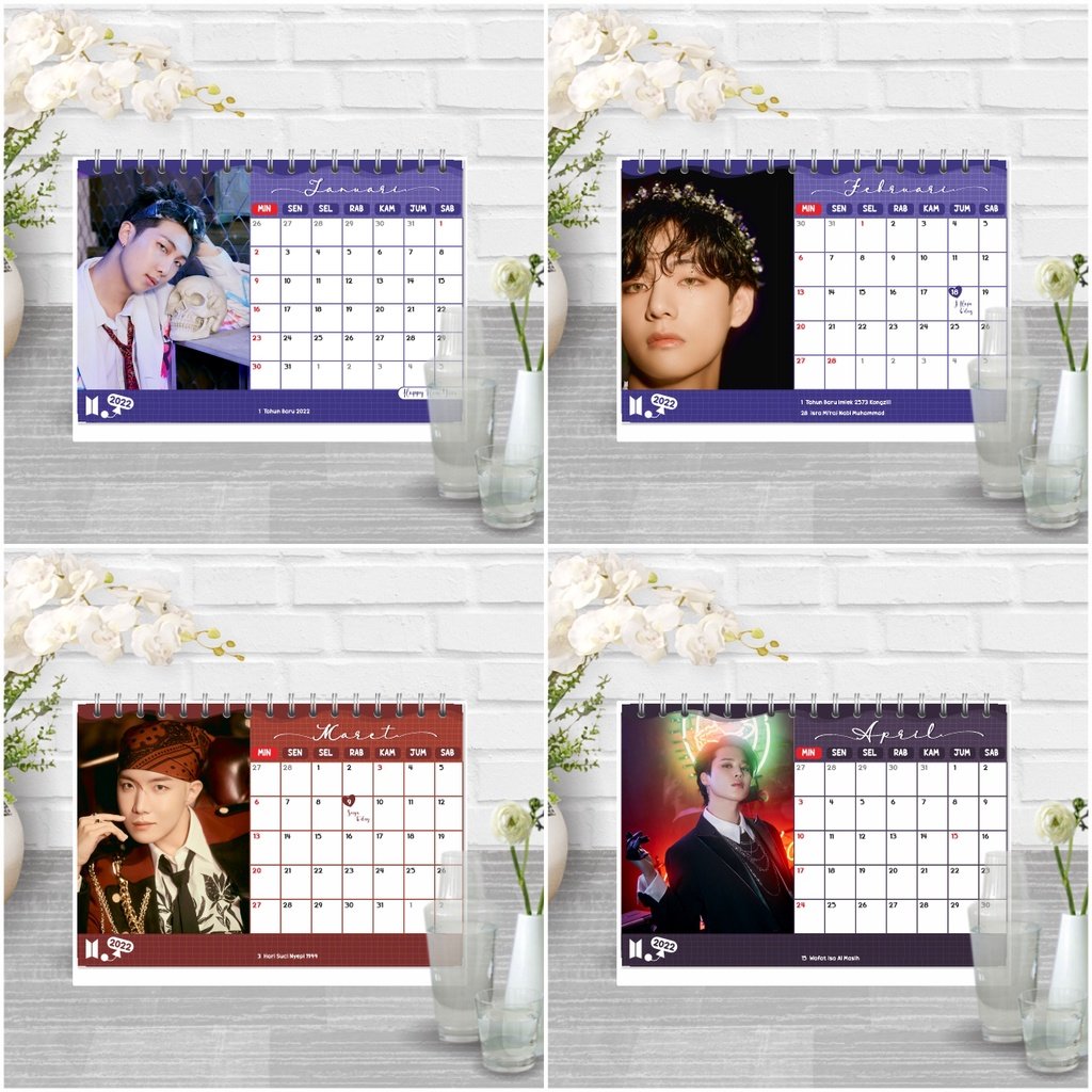 geol_shop's tweet photo. KALENDER DUDUK 
BTS - SEASONS GREETINGS 2022 VER 2

Detail: 
- isi 12 lembar 
- ukuran A5 (22 x 15 cm)
- Penyangga Hardcover (Keras) bukan kertas ya
- Penyangga Softcover (Karton Tebal)
- Bisa request tanggal spesial

link shopee : https://t.co/RQQOgupzuN https://t.co/FyAJFfOs5m