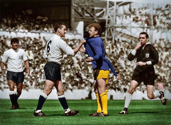 It’s Dave Mackay’s birthday. You remember him.

Here he is telling Billy Bremner to take a wee bit more care and attention with his tackles on a Saturday afternoon, whilst a superbly suntanned Terry Venables looks on.

What an image.