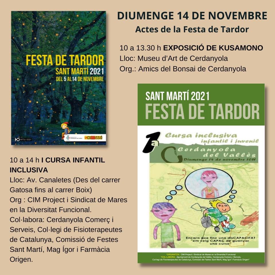 puntinfo's tweet photo. 🎉Darrera jornada de Festa de la Tardor #SantMartí2021 #Cerdanyola @lacomissio 
Aprofita el dia! Mira totes les activitats que hi ha previstes👇 https://t.co/kjbcM1pF6j