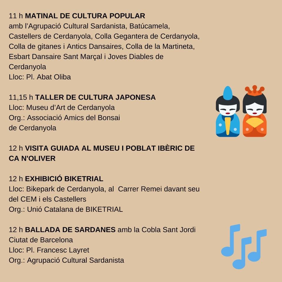 puntinfo's tweet photo. 🎉Darrera jornada de Festa de la Tardor #SantMartí2021 #Cerdanyola @lacomissio 
Aprofita el dia! Mira totes les activitats que hi ha previstes👇 https://t.co/kjbcM1pF6j