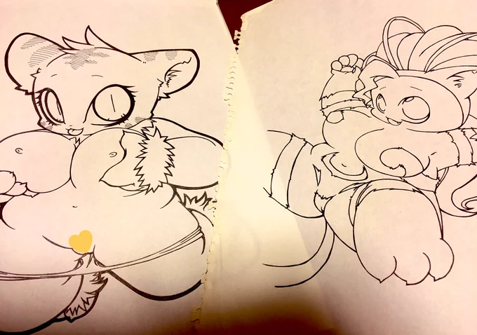 おかたづけしてたら懐かしい原画が出てきた😳
ハイテックでゴリゴリ描いた跡がまだ残ってるッッ 