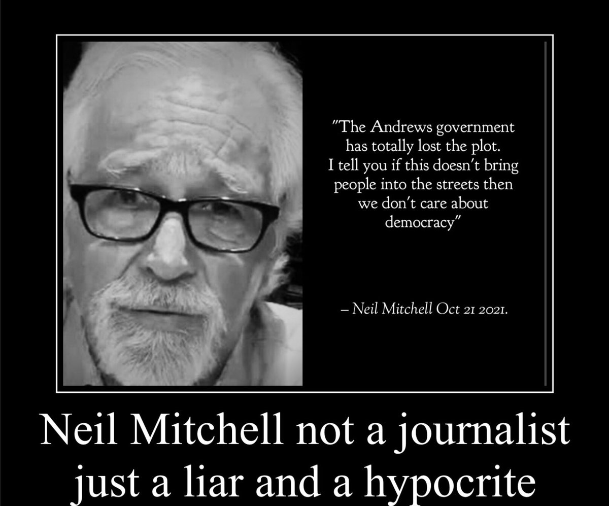 Dale_Elliza's tweet photo. Neil Mitchell gaslighting Victorians through a pandemic.

#SackNeilMitchell https://t.co/ZYCINA4l64