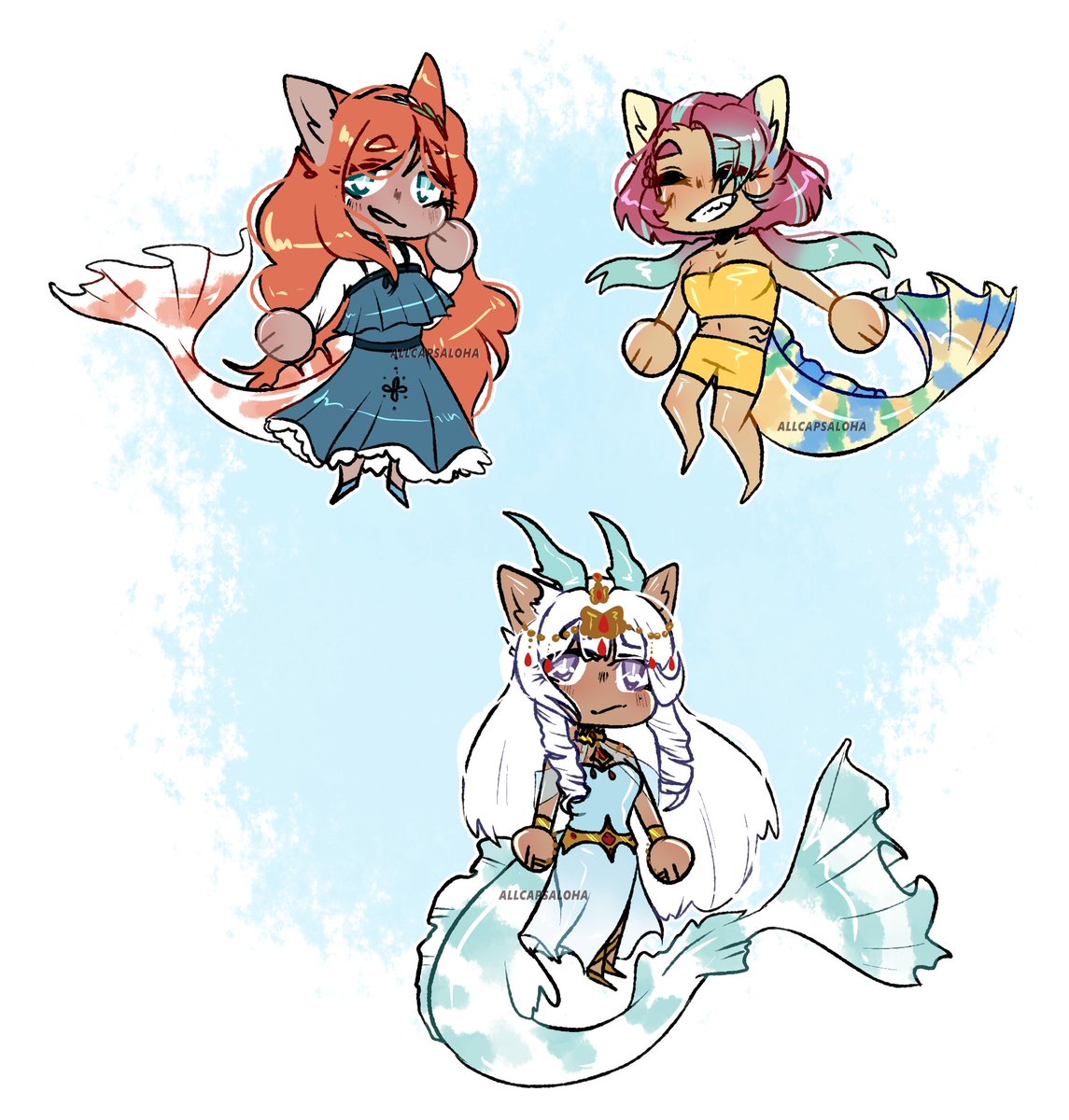 AllCapsAloha's tweet photo. Finished batch of kittykoi smol cheeb coms
these are all owned by @@_lamiina_ , @Underdise and @Carb0n_V respectively
Kittykois are a closed species
#Commission #chibi #closedspecies #kittykoi #cs #drawing #art #artist #doodle #chibicommission https://t.co/iMBew1PfuU