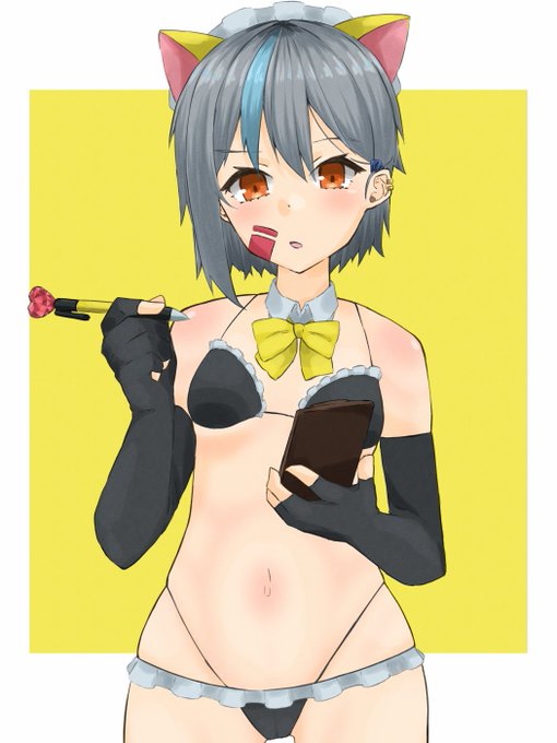 メイドビキニうちの子
背景描けん 