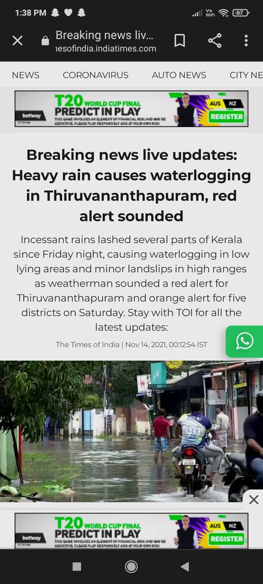 tweet2vedant's tweet photo. This is Today's NEWS , even in Kerala there is red alert of cyclone and heavy rains,govt has closed all schools and colleges , how will students go in school and give exams ?? #CancelNIOSExam2021 @nioswit @dpradhanbjp @ProfSarojSharma @anubha1812 @PMOIndia @amitmalviya @AmitShah https://t.co/NipvaBwNXN