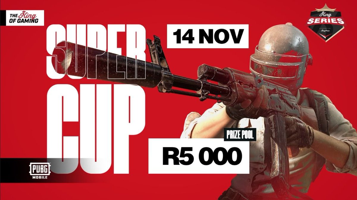 Mettlestate's tweet photo. Don't miss this today’s PUBGM Super Cup, powered by @KingPriceIns 🐓👑
R5 000 prize pool! 🤑 Group stages start at 2PM, check-ins at 1PM. Live stream with @DKZA_Gaming from 17:30 on https://t.co/HfVM1lrgVS 🤩
#KingSeries #TheKingOfGaming #ForgeSuperCup #PUBGMOBILE https://t.co/V0Sl6QVZw2