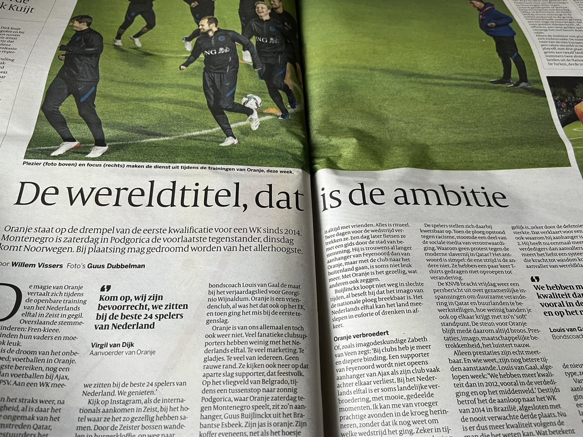 MrPerfecktion's tweet photo. Soms is de krant van een dag eerder echt hilarisch.
#Oranje #monNED #zelfoverschatting https://t.co/hYZG6nZlSD