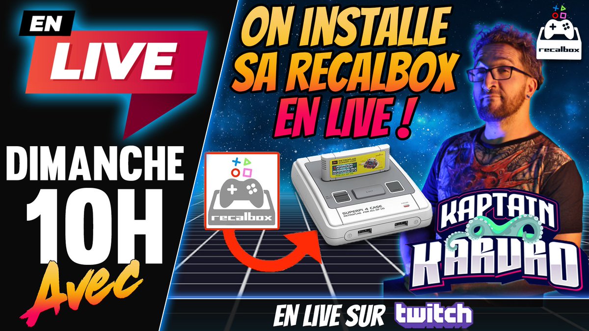 recalbox's tweet photo. 🛠️🔥 RECALBOX - MONTAGE LIVE 🔥🛠️
CE MATIN 10h : Montage de la Recalbox de @DD_le_crabe dans le nouveau #SuperPi4Case de chez @RetroFlagcase/@Kubii_RPi
+ RÉPONSE A TOUTES VOS QUESTIONS EN LIVE !! 😍👍🎮👾
EN DIRECT DÈS 10H ==> https://t.co/PMfN82z4R2 https://t.co/QuEK4diGJg